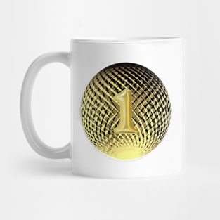 Number one in gold, gold medal Mug